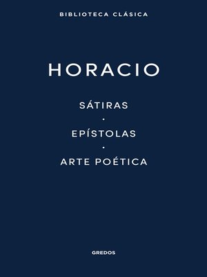 cover image of Sátiras. Epístolas. Arte poética.